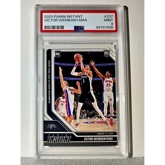 Victor Wembanyama 2023-24 Panini #237 NBA Milestone Rookie Card 1 of 2798 PSA 9 - Picture 1 of 2